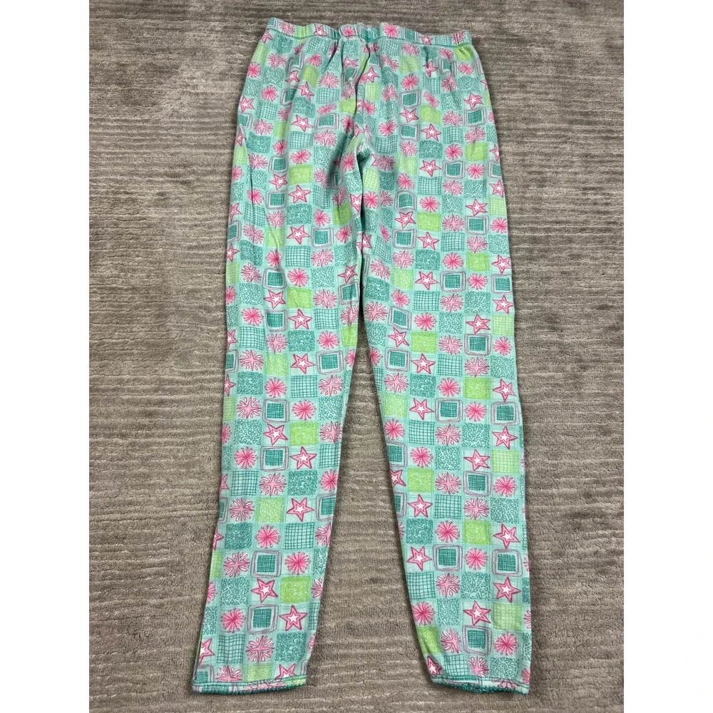 Cuddl Johns Pajama Set Girls M Multicolor Star Geometric Cotton Long Sleeve PJs
